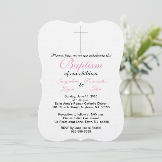 洗礼ピンクの双子 招待状 (スタンド正面)