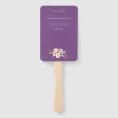 洗礼プログラムの扇子 - 花の十字架 紫のセージ ハンドファン (裏面)