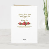 洗礼ベビー賛美と十字架 カード (裏面)