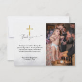 洗礼モダンサンキューカード 招待状 (正面)