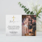 洗礼モダンサンキューカード 招待状 (スタンド正面)