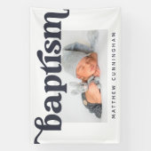 洗礼モダンシンプルはっきりしたカスタム写真 横断幕 (縦)