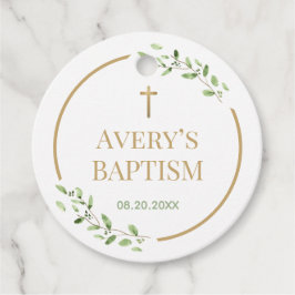 洗礼モダンリース金ゴールドクロスカスタマイズ フェイバータグ