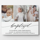 洗礼モダン写真コラージュ洗礼記念 フォトプラーク (正面)