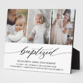 洗礼モダン写真コラージュ洗礼記念 フォトプラーク (側面)