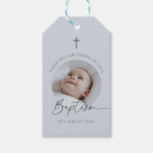 洗礼写真感謝タグ  Dusky Blue ギフトタグ (正面)