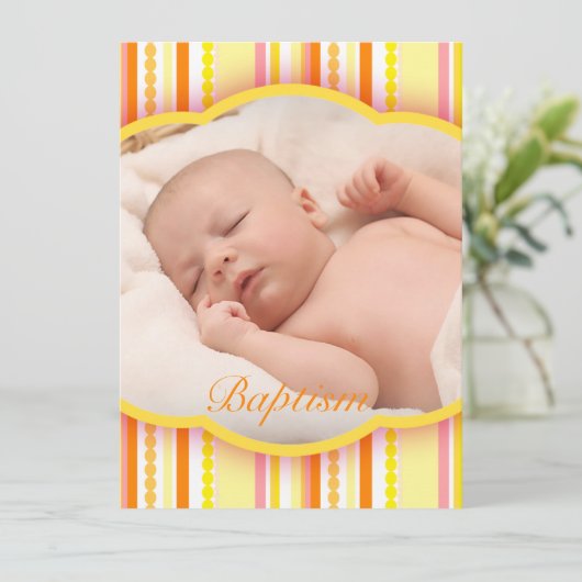 洗礼写真招待状 招待状 (スタンド正面)