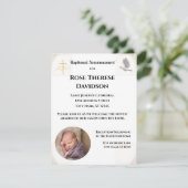 洗礼写真案内招待状 招待状 (スタンド正面)