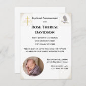 洗礼写真案内招待状 招待状 (正面/裏面)