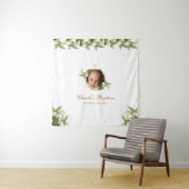 洗礼写真用背景 - カラーリリー ゴールド フラワーズ タペストリー (インサイチュ)