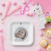 洗礼写真 ペーパープレート (パーティー)