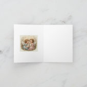 洗礼天使の招待フラットカード ノートカード (内部)