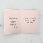 洗礼女の赤ちゃんの《キリスト教》洗礼式や命名式の教女 カード (内部)