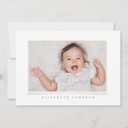 洗礼少女 |写真シンプルとモダンカスタム 招待状 (正面)