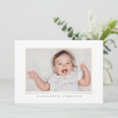 洗礼少女 |写真シンプルとモダンカスタム 招待状 (スタンド正面)