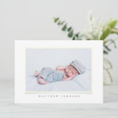 洗礼少年|シンプルモダン写真 招待状 (スタンド正面)