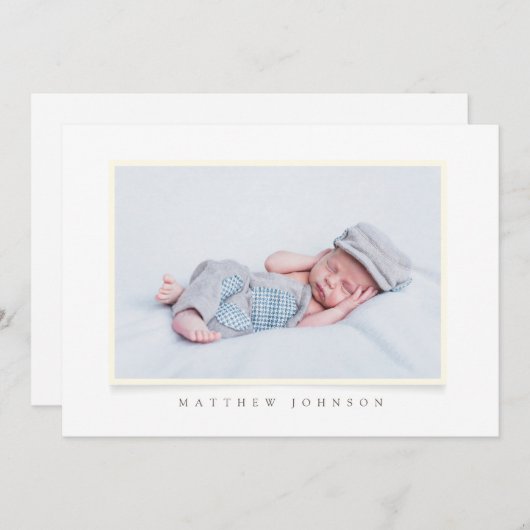 洗礼少年|シンプルモダン写真 招待状 (正面/裏面)