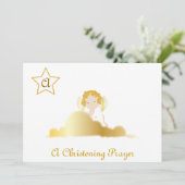 洗礼式の祈りのモノグラム招待状 -カスタム- 招待状 (スタンド正面)