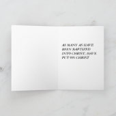 洗礼式グリーティングカード カード (内部)