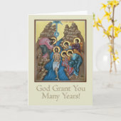 洗礼式グリーティングカード カード (黄色い花)