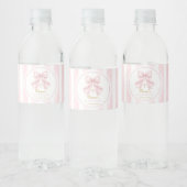 洗礼式 ピンク リボン 女の赤ちゃん ペットボトルラベル (ボトル)