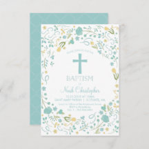 洗礼招待状,《キリスト教》洗礼式や命名式招待状，少年，十字