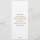 洗礼招待状 | シンプルでエレガントなクリスチャン 招待状 (裏面)