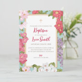 洗礼招待状 女の子 招待状 (スタンド正面)