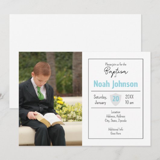 洗礼招待状 招待状 (正面/裏面)