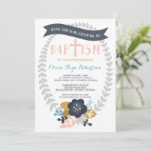 洗礼招待状, 花, 現代の洗礼 招待状 (スタンド正面)