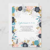 洗礼招待状, 花, 現代の洗礼 招待状 (裏面)