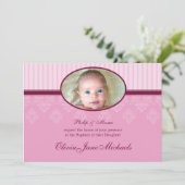 洗礼招待状: 賛美:  3L 招待状 (スタンド正面)