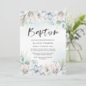 洗礼招待状 | 青い冬の花 招待状 (スタンド正面)