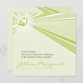 洗礼招待 :: 現代の鳩 7SQ 招待状 (正面/裏面)