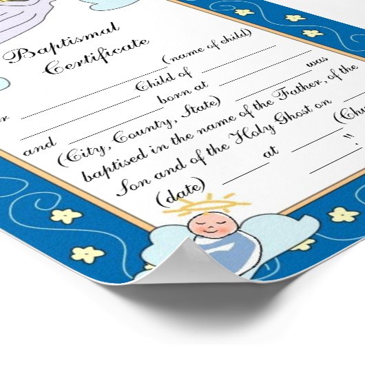 洗礼状 ポスター (角)