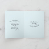 洗礼男の赤ちゃん《キリスト教》洗礼式や命名式宗教 カード (内部)