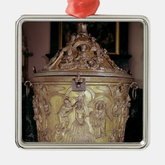 洗礼盤の提示 メタルオーナメント (正面)