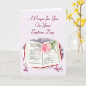 洗礼祈りの言葉 カード (黄色い花)