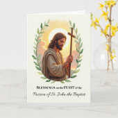 洗礼者の神の平和の聖ヨハネの情熱 カード (黄色い花)