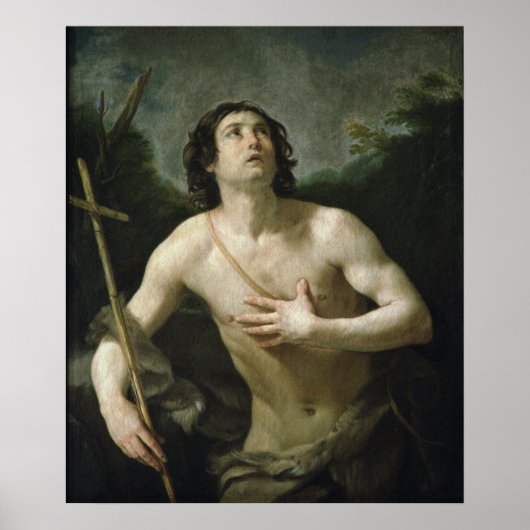 洗礼者の聖ヨハネ， c.1635-40 ポスター (正面)