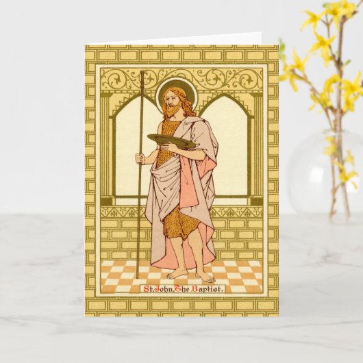 洗礼者の聖ヨハネ(RLS 06)あいさつ空白のきカード カード (黄色い花)