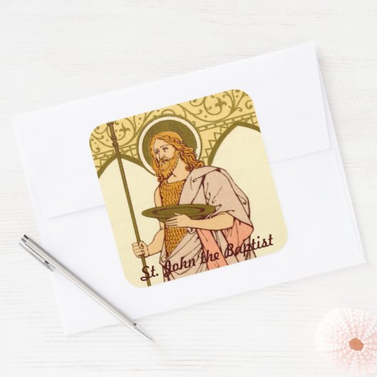 洗礼者の聖ヨハネ(RLS 06) スクエアシール (封筒)
