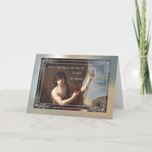 洗礼者の饗宴の日の旧世界の聖ヨハネ神父のために カード (正面)