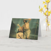 洗礼者ヨハネによるイエス・キリストのバプテスマ カード (黄色い花)