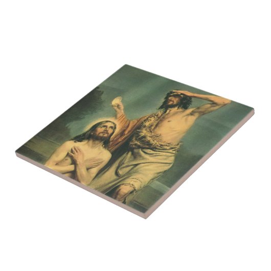 洗礼者ヨハネによるイエス・キリストのバプテスマ タイル (側面)