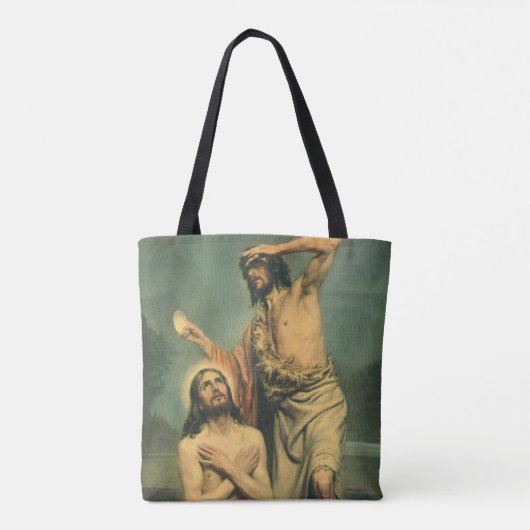 洗礼者ヨハネによるイエス・キリストのバプテスマ トートバッグ (裏面)