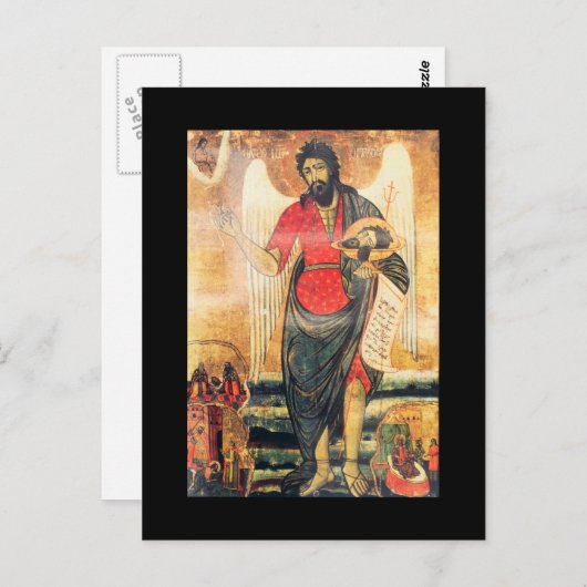 洗礼者ヨハネの古い正統のアイコン ポストカード (正面/裏面)