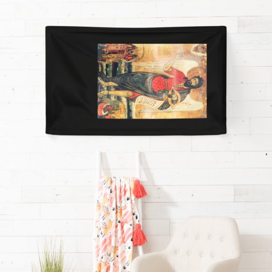 洗礼者ヨハネの古い正統のアイコン 横断幕 (インサイチュ)