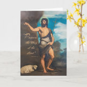 洗礼者ヨハネの饗宴が道を準備 カード (黄色い花)