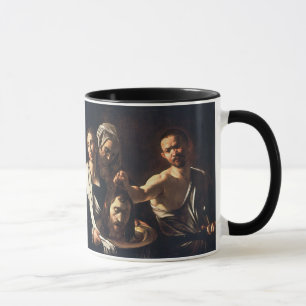 洗礼者ヨハネ- Caravaggioの頭部とのSalome マグカップ